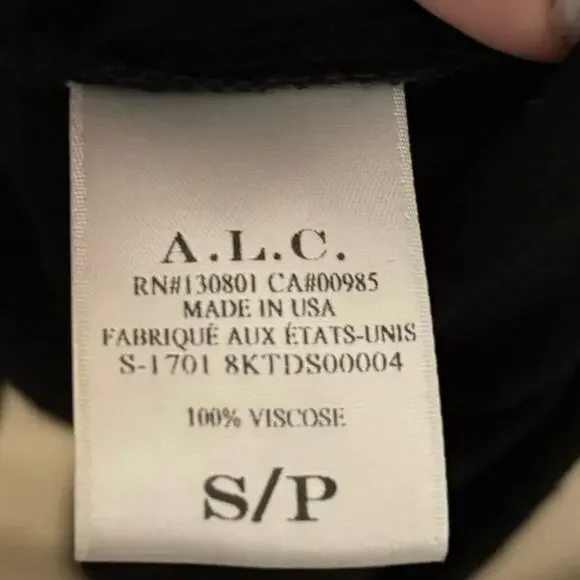 A.L.C Black Sally Ruched T Shirt Mini Dress Size Small - Picture 6 of 7